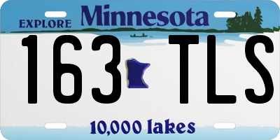 MN license plate 163TLS