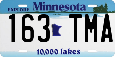 MN license plate 163TMA