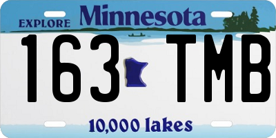 MN license plate 163TMB