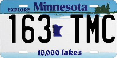 MN license plate 163TMC