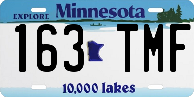 MN license plate 163TMF