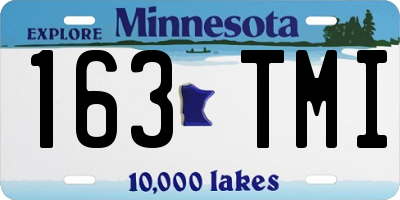 MN license plate 163TMI