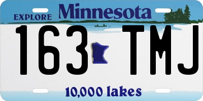 MN license plate 163TMJ