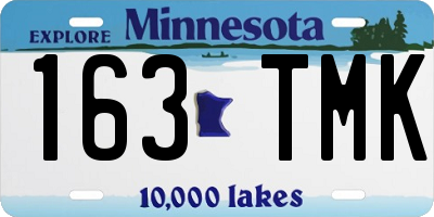 MN license plate 163TMK