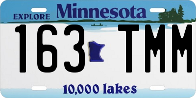 MN license plate 163TMM