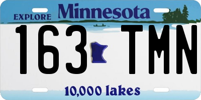 MN license plate 163TMN