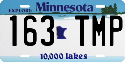 MN license plate 163TMP