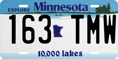 MN license plate 163TMW