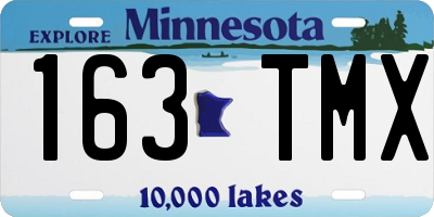 MN license plate 163TMX