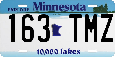 MN license plate 163TMZ