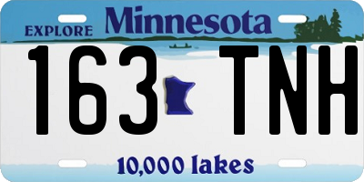 MN license plate 163TNH
