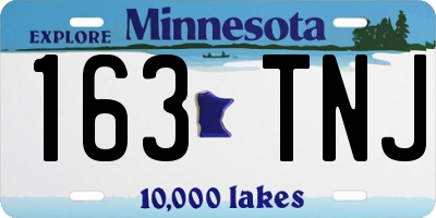 MN license plate 163TNJ