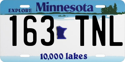 MN license plate 163TNL