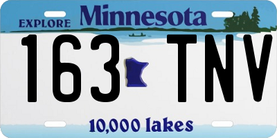 MN license plate 163TNV