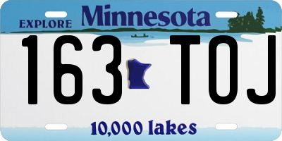 MN license plate 163TOJ