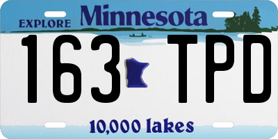 MN license plate 163TPD