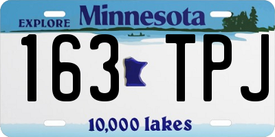 MN license plate 163TPJ