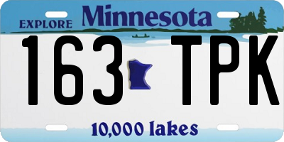 MN license plate 163TPK