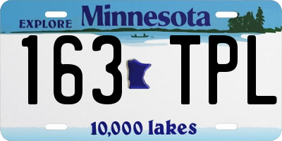 MN license plate 163TPL