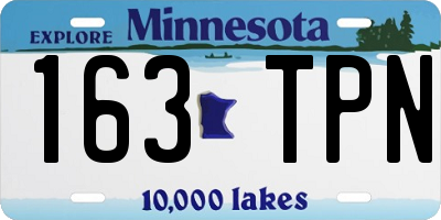 MN license plate 163TPN