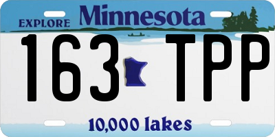 MN license plate 163TPP