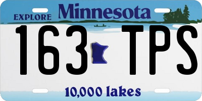 MN license plate 163TPS