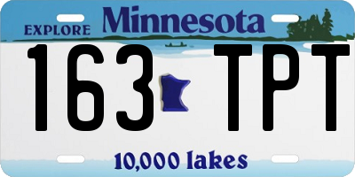 MN license plate 163TPT