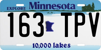 MN license plate 163TPV
