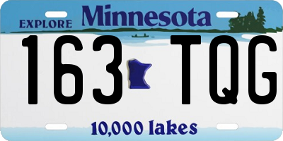 MN license plate 163TQG