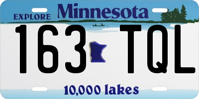 MN license plate 163TQL