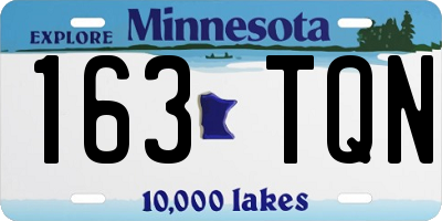 MN license plate 163TQN