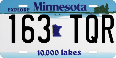 MN license plate 163TQR