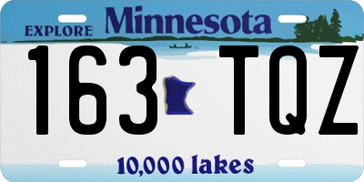 MN license plate 163TQZ