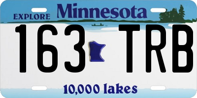 MN license plate 163TRB