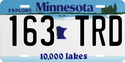 MN license plate 163TRD