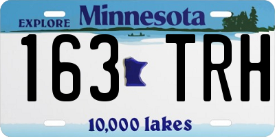 MN license plate 163TRH