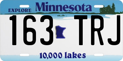 MN license plate 163TRJ