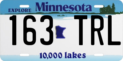 MN license plate 163TRL