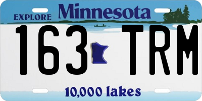 MN license plate 163TRM