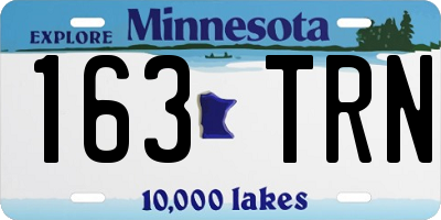 MN license plate 163TRN