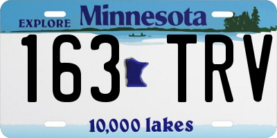 MN license plate 163TRV