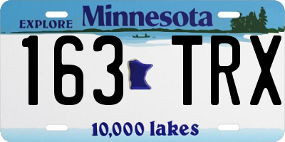 MN license plate 163TRX