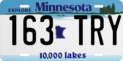 MN license plate 163TRY