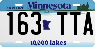 MN license plate 163TTA