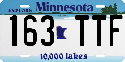 MN license plate 163TTF
