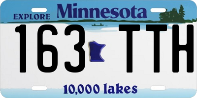 MN license plate 163TTH
