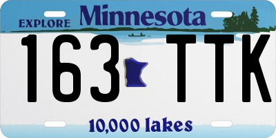 MN license plate 163TTK