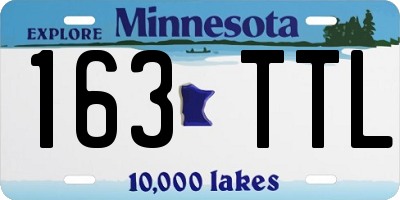 MN license plate 163TTL