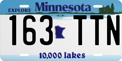 MN license plate 163TTN
