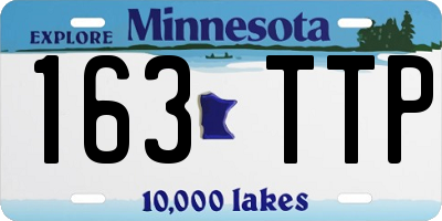 MN license plate 163TTP